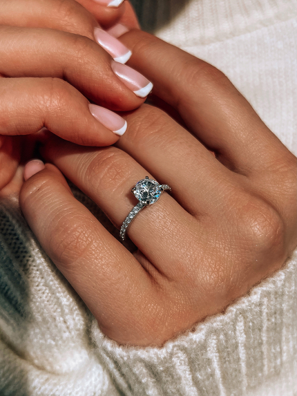 Каблучка Фіаніт (5А) Срібло 925° (родій) 81562