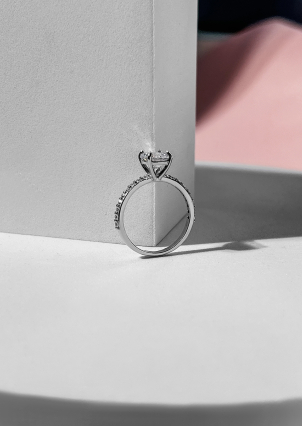 Каблучка Фіаніт (5А) Срібло 925° (родій) 81562