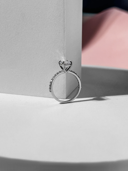 Каблучка Фіаніт (5А) Срібло 925° (родій) 81562