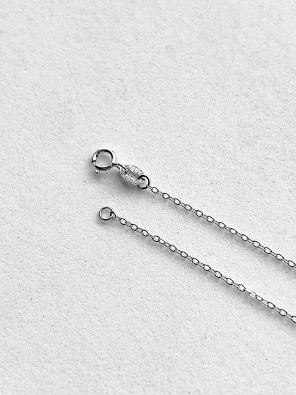 Кольє Фіаніт (8А) Срібло 925° (родій) SLZN04P