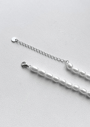 Кольє перлина Срібло 925° (родій) 957941