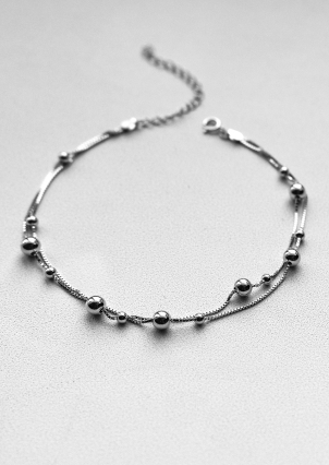 Браслет без вставок Срібло 925° (родій) 550256Н