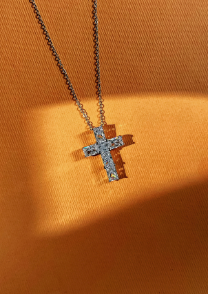 Кольє Фіаніт (8А) Срібло 925° (родій) SLZN09P