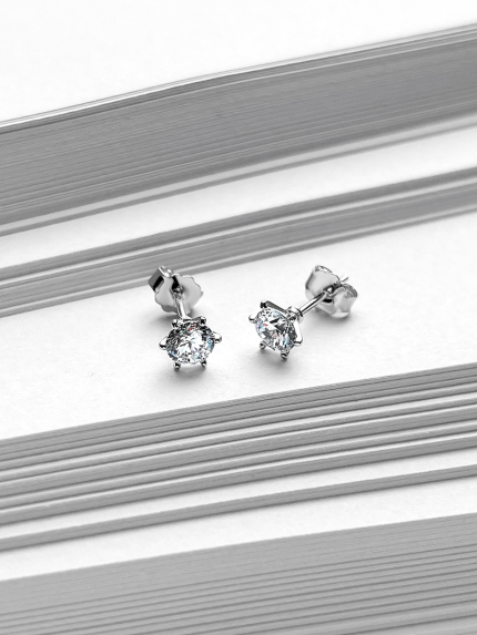 Kolczyki Fianite (8A) Srebro 925° (rod) LZE07P