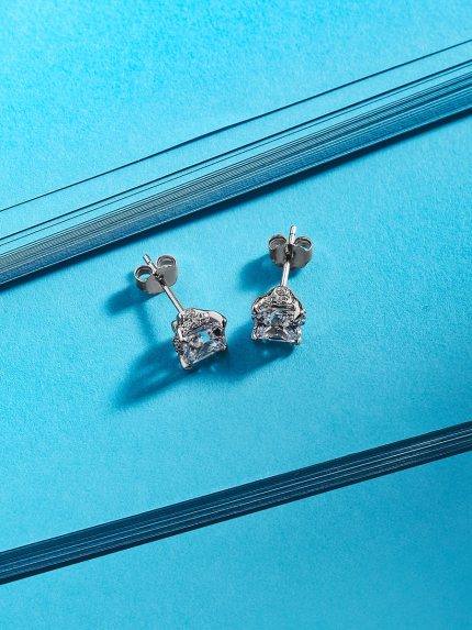 Kolczyki Fianite (8A) Srebro 925° (rod) LZE01P