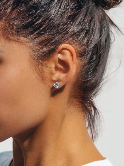 Kolczyki Fianite (8A) Srebro 925° (rod) LZE01P