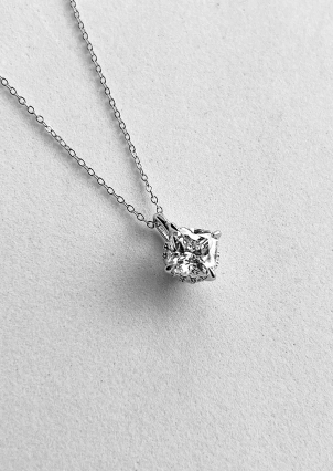 Кольє Фіаніт (8А) Срібло 925° (родій) LZN01P