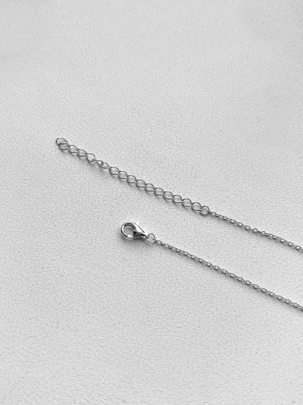 Кольє без вставок Срібло 925° (родій) GZN212P