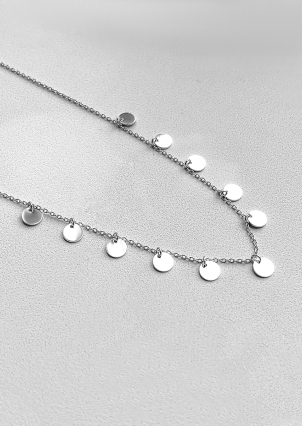 Кольє без вставок Срібло 925° (родій) GZN212P