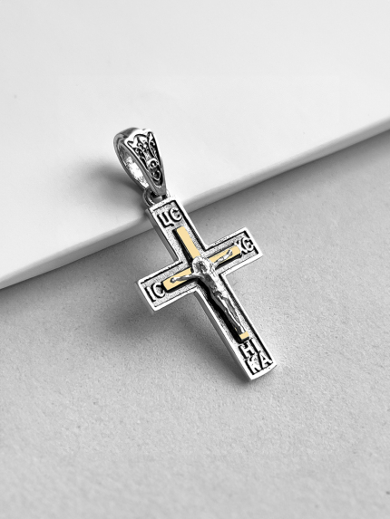 Підвіс без вставок Срібло 925° золото 375° 000412П