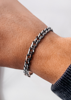 Браслет без вставок Срібло 925° (оксидоване) чс20321