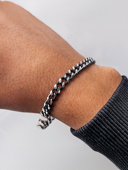 Браслет без вставок Срібло 925° (оксидоване) чс20131