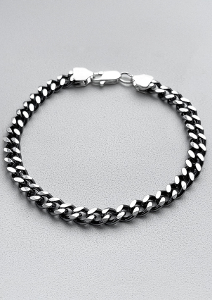 Браслет без вставок Срібло 925° (оксидоване) чс20131