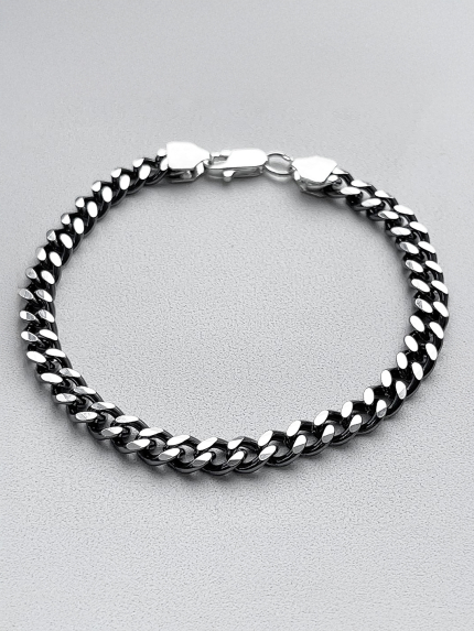 Браслет без вставок Срібло 925° (оксидоване) чс20131