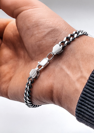 Браслет без вставок Срібло 925° (оксидоване) чс20131