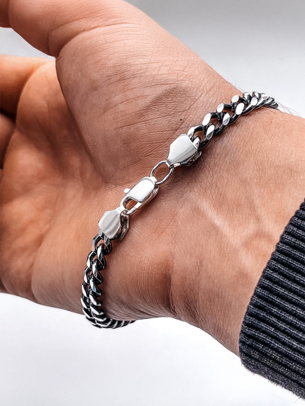 Браслет без вставок Срібло 925° (оксидоване) чс20131