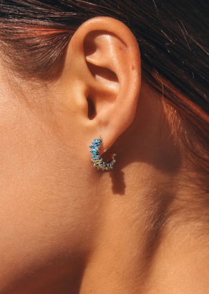 Сережки фіаніт Срібло 925° (родій) 957969