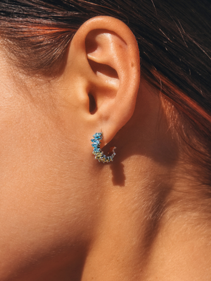 Cyanite earrings Silver 925° (rhodium) 957969