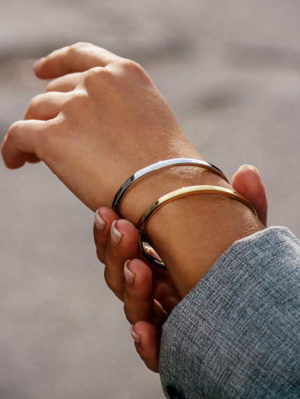 Браслет без вставок Срібло 925° (родій) 957970