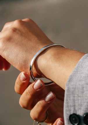 Браслет без вставок Срібло 925° (родій) 957970