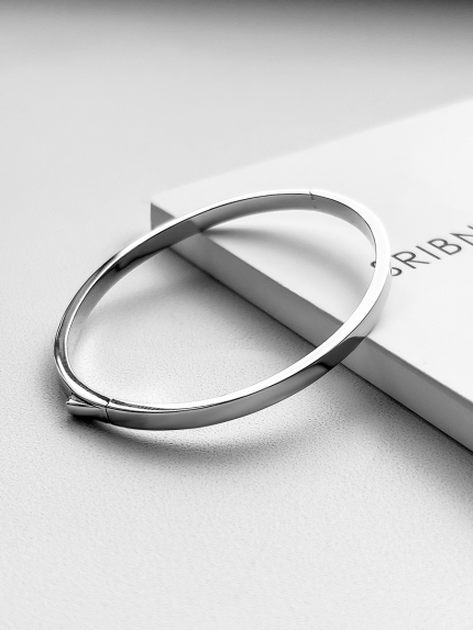 Браслет без вставок Срібло 925° (родій) 957970