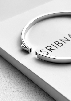 Браслет без вставок Срібло 925° (родій) 957970