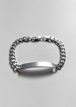 Браслет без вставок Срібло 925° (родій) 957971