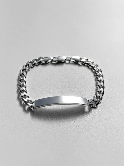 Браслет без вставок Срібло 925° (родій) 957971