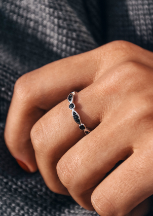 Каблучка фіаніт Срібло 925° (родій) 000868