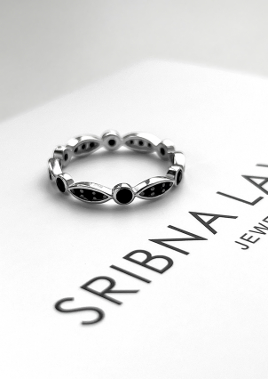 Каблучка фіаніт Срібло 925° (родій) 000868