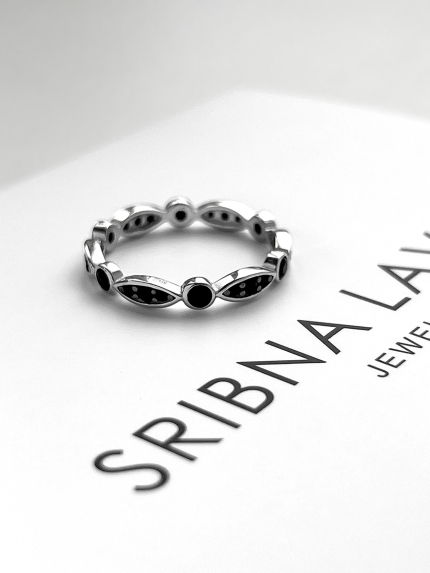 Каблучка фіаніт Срібло 925° (родій) 000868