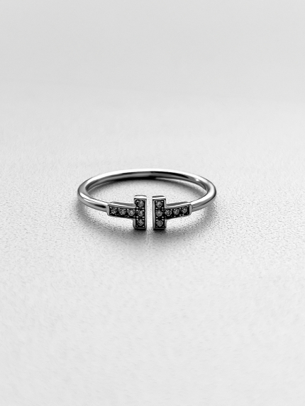Каблучка фіаніт Срібло 925° (родій) 001410