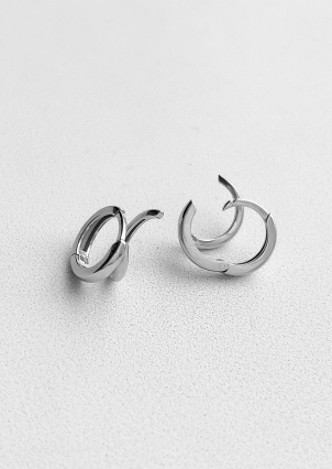 Сережки без вставок Срібло 925° (родій) 138410