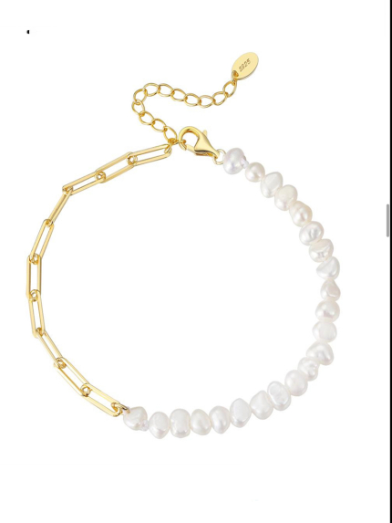 Pearl bracelet Silver 925° (gold-plated) GPB01G