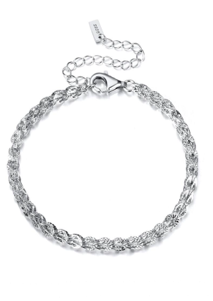 Браслет без вставок Срібло 925° (родій) 957973