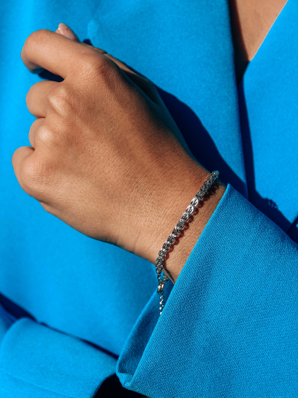 Bransoletka bez wkładek Srebro 925° (rod) 957973