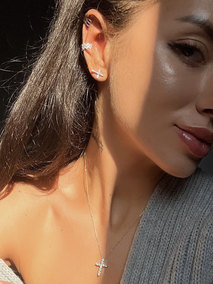 Cyanite earrings Silver 925° (rhodium) 520927