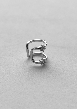 Сережки фіаніт Срібло 925° (родій) 521008