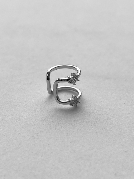 Сережки фіаніт Срібло 925° (родій) 521008