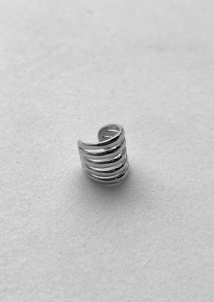 Сережки без вставок Срібло 925° (родій) 521007