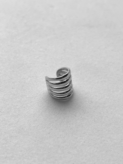 Сережки без вставок Срібло 925° (родій) 521007