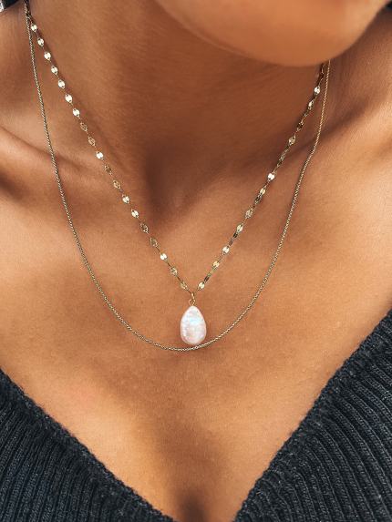 Naszyjnik z pereł Srebro 925° (pozłacane) ZGPN15G