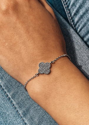 Браслет фіаніт Срібло 925° (родій) 4629