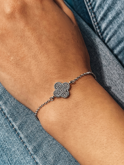 Bransoletka szafirowa Srebro 925° (rod) 4629