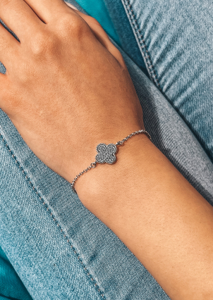 Браслет фіаніт Срібло 925° (родій) 4629