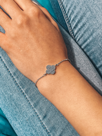 Bransoletka szafirowa Srebro 925° (rod) 4629