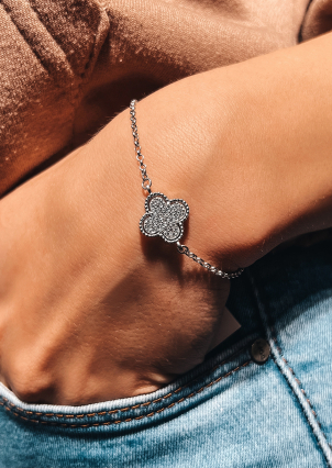 Браслет фіаніт Срібло 925° (родій) 4629