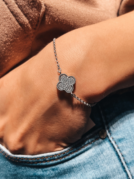 Bransoletka szafirowa Srebro 925° (rod) 4629