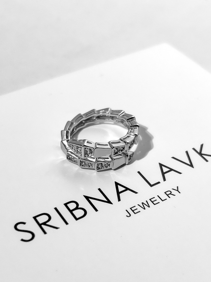 Каблучка фіаніт Срібло 925° (родій) 510428