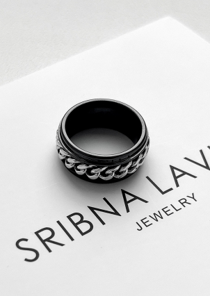 Каблучка Кераміка фіаніт срібло 925°/ ювелірна кераміка с1135ч